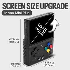 Retro minikonsoli HappyJoe Miyoo plus, 64GB kaina ir informacija | Pelikonsolit | hobbyhall.fi