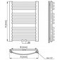 Pyyhekuivain OSAKA, valkoinen 950mmX480mm hinta ja tiedot | Kylpyhuoneen patterit ja pyyhekuivaimet | hobbyhall.fi