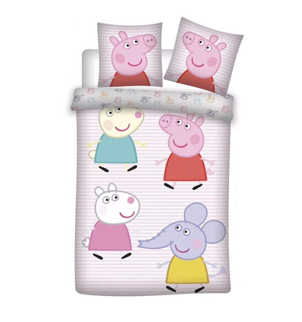 Puuvillaiset liinavaatteet Peppa Pig 100 x 135 + 40 x 60 hinta ja tiedot | Pussilakanat | hobbyhall.fi