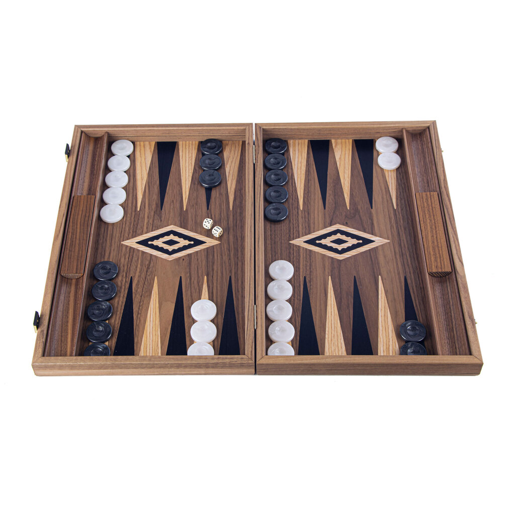 Käsintehty AMERICAN WALNUT backgammon 48X30 CM hinta ja tiedot | Lautapelit ja älypelit | hobbyhall.fi