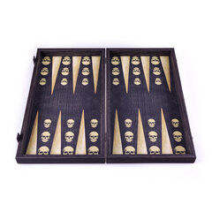 SKULL DESIGN Luova käsintehty backgammon erikoissuunnittelulla, 48 x 26 cm hinta ja tiedot | Lautapelit ja älypelit | hobbyhall.fi