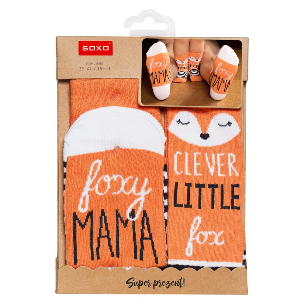 Foxy mama/Clever little fox sukkasetti hinta ja tiedot | Hauskat sukat | hobbyhall.fi