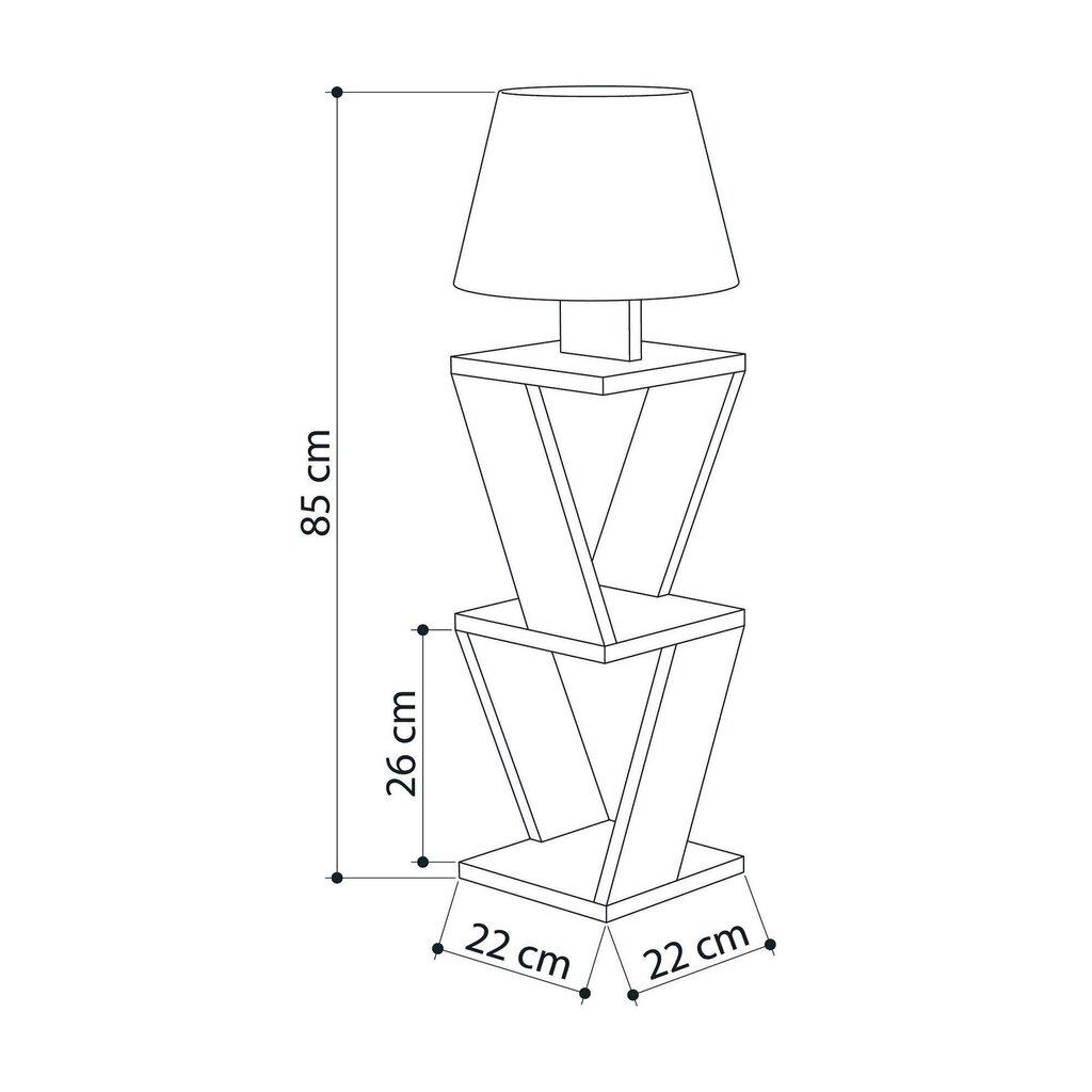 Lattiavalaisin Kalune Design 855, ruskea/valkoinen hinta ja tiedot | Lattiavalaisimet | hobbyhall.fi