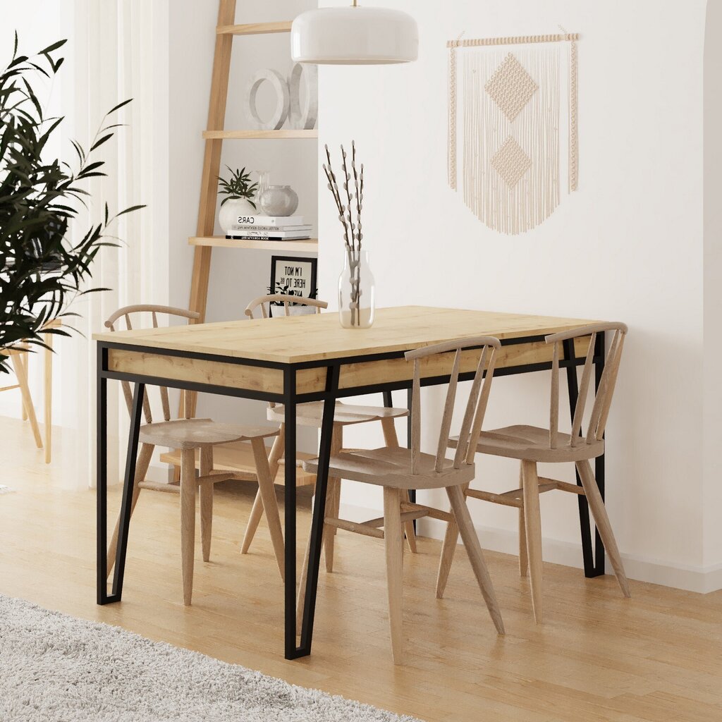Taitettava pöytä Kalune Design 855, beige hinta ja tiedot | Ruokapöydät | hobbyhall.fi
