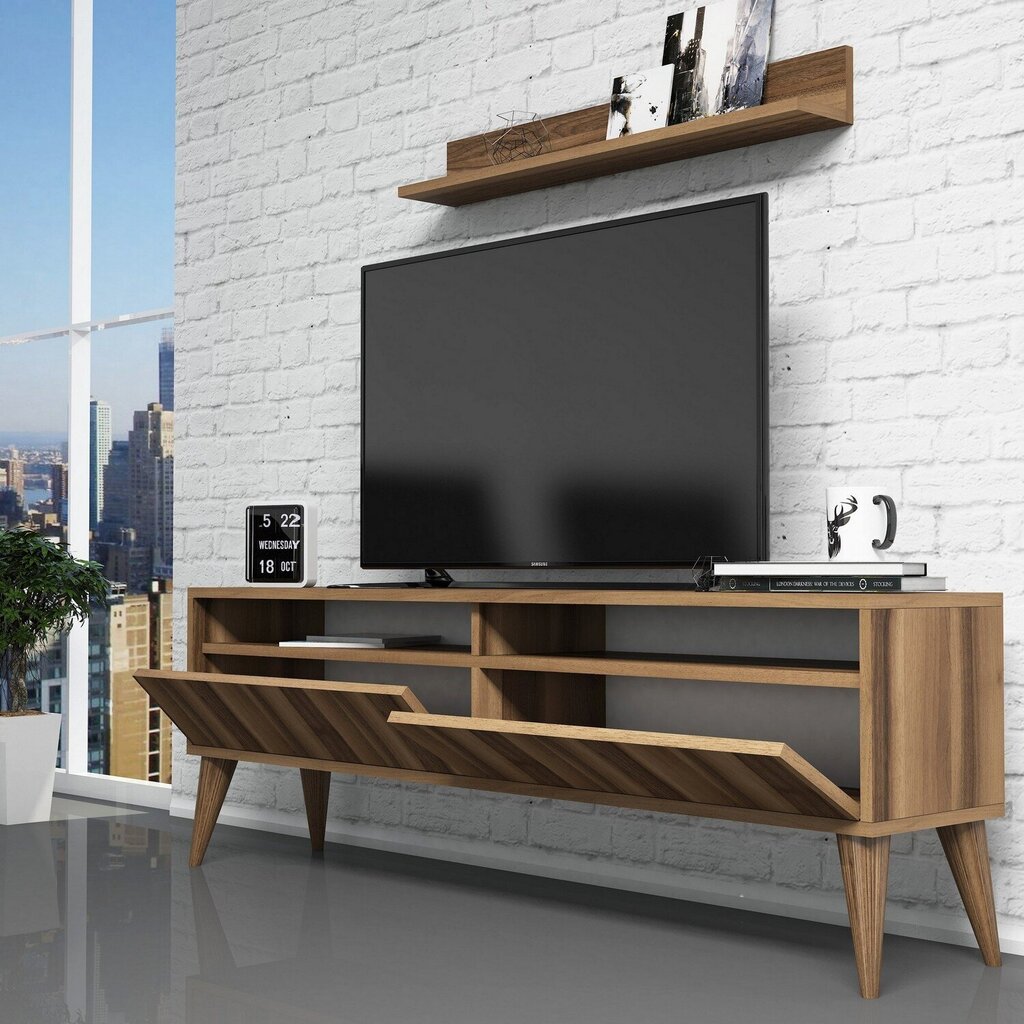 TV-kalustesarja Kalune Design 845 (IV), ruskea hinta ja tiedot | TV- ja mediakalusteet | hobbyhall.fi