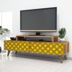 TV-taso Kalune Design 845, 140 cm, ruskea/keltainen hinta ja tiedot | TV-tasot | hobbyhall.fi