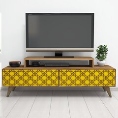 TV-taso Kalune Design 845, 140 cm, ruskea/keltainen hinta ja tiedot | TV-tasot | hobbyhall.fi