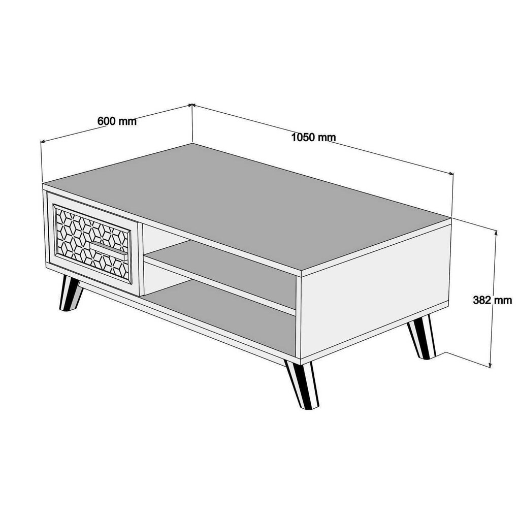 Sohvapöytä Kalune Design 845, ruskea hinta ja tiedot | Sohvapöydät | hobbyhall.fi