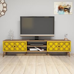 TV-taso Kalune Design 845, 180 cm, ruskea/keltainen hinta ja tiedot | TV-tasot | hobbyhall.fi