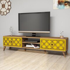 TV-taso Kalune Design 845, 180 cm, ruskea/keltainen hinta ja tiedot | TV-tasot | hobbyhall.fi