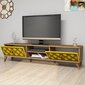 TV-taso Kalune Design 845, 180 cm, ruskea/keltainen hinta ja tiedot | TV-tasot | hobbyhall.fi