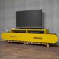 TV-taso Kalune Design 845, 205 cm, ruskea/keltainen hinta ja tiedot | TV-tasot | hobbyhall.fi