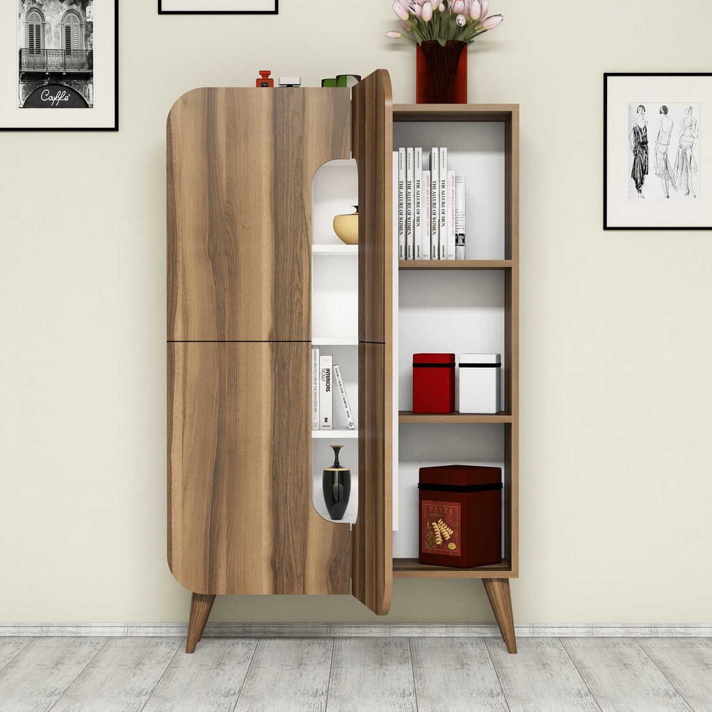 Senkki Kalune Design 845, 144 cm, ruskea/valkoinen hinta ja tiedot | Lipastot | hobbyhall.fi