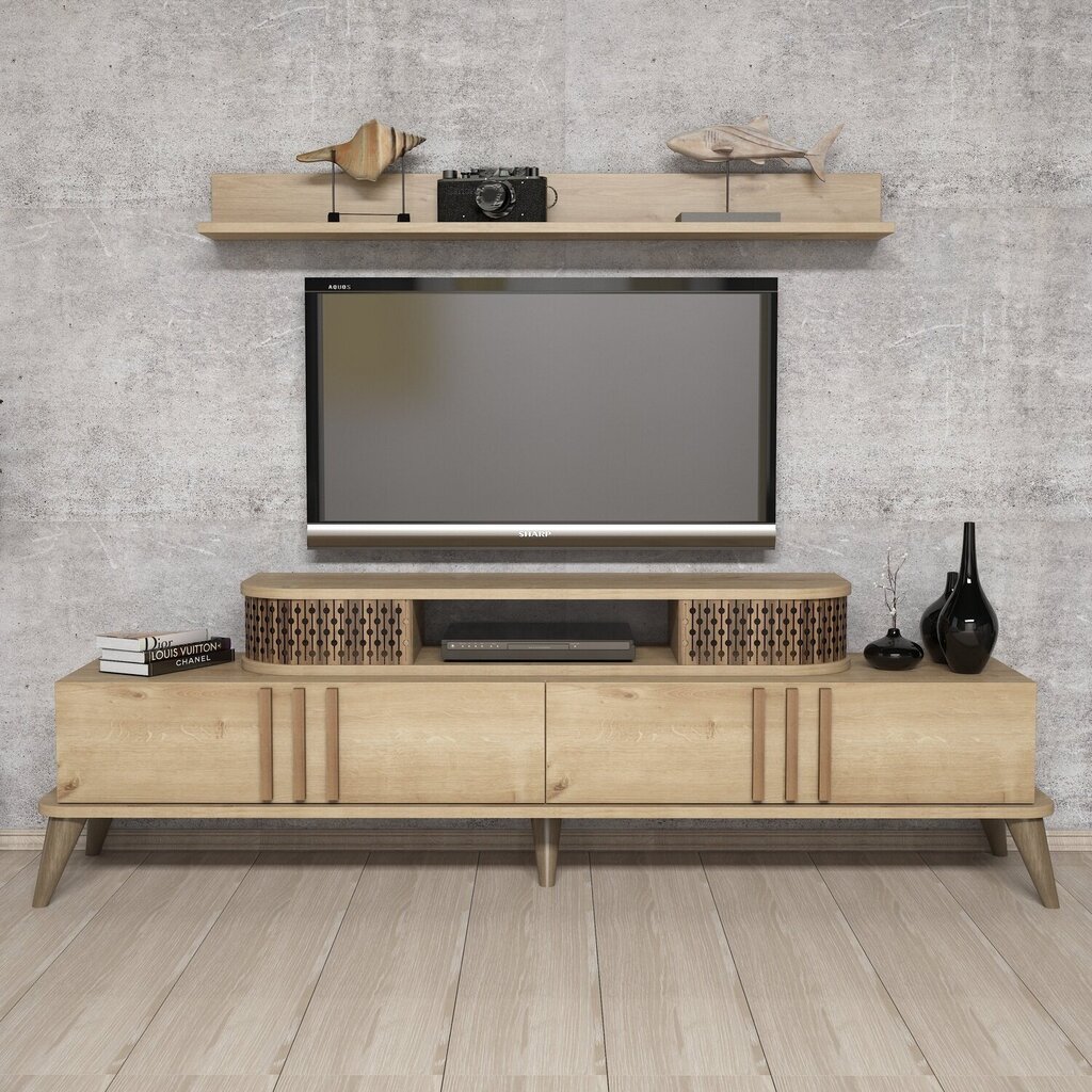 TV-kalustesarja Kalune Design 845 (XXXIII), ruskea hinta ja tiedot | TV- ja mediakalusteet | hobbyhall.fi