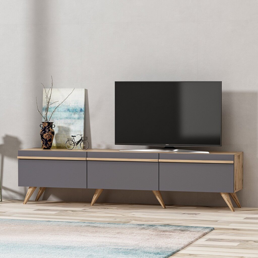 TV-taso Kalune Design 382, 180 cm, harmaa hinta ja tiedot | TV-tasot | hobbyhall.fi
