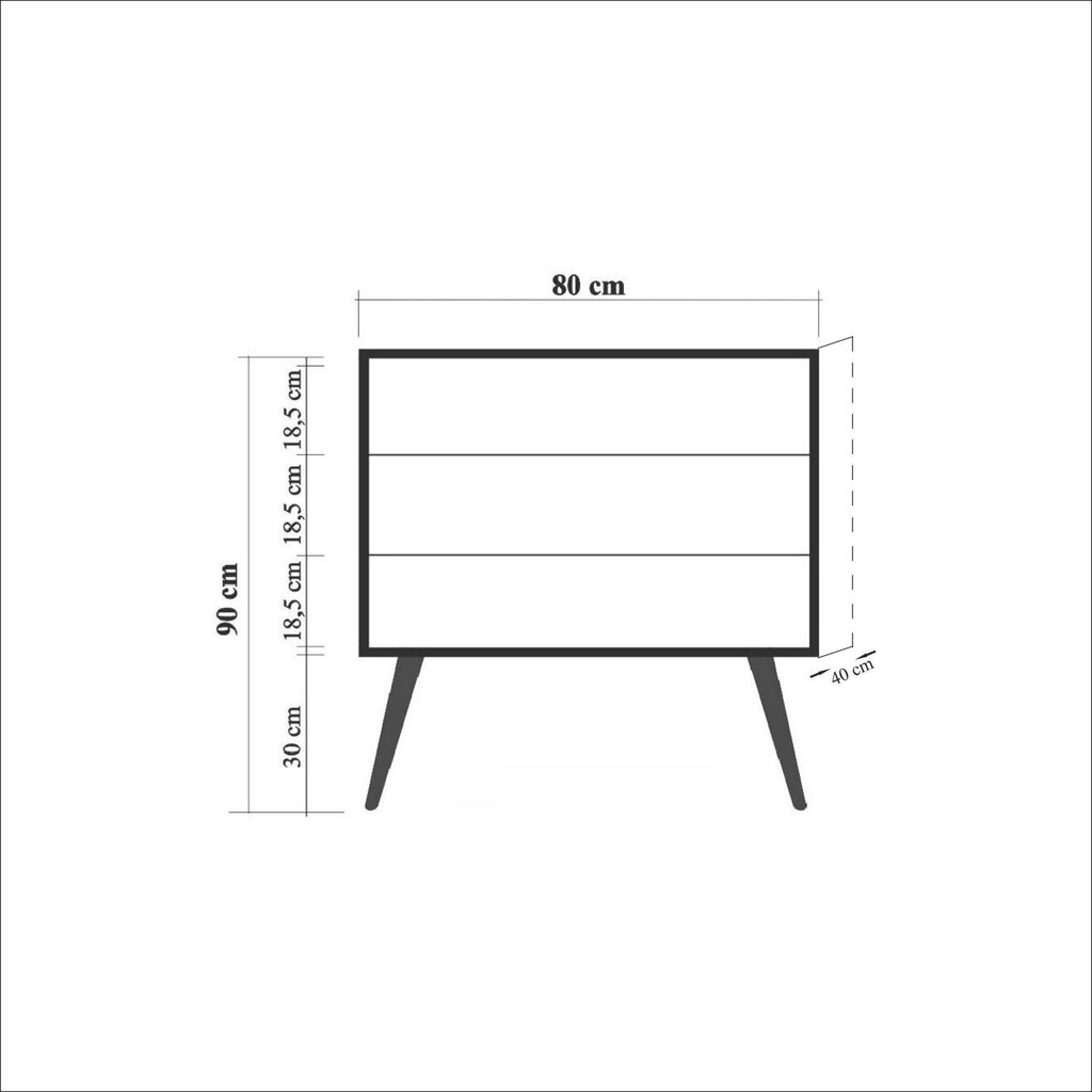 Lipasto Kalune Design Dresser 3435, tammi hinta ja tiedot | Lipastot | hobbyhall.fi