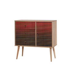 Senkki Kalune Design Dresser 3445, tammi/punainen hinta ja tiedot | Lipastot | hobbyhall.fi