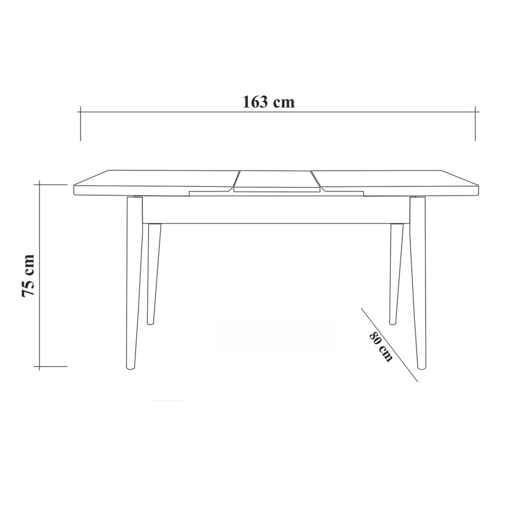 Jatkettava pöytä Kalune Design 869, ruskea hinta ja tiedot | Ruokapöydät | hobbyhall.fi