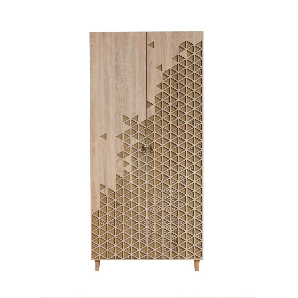 Vaatekaappi Kalune Design Wardrobe 863 (I), 90 cm, tammi/keltainen hinta ja tiedot | Kaapit | hobbyhall.fi