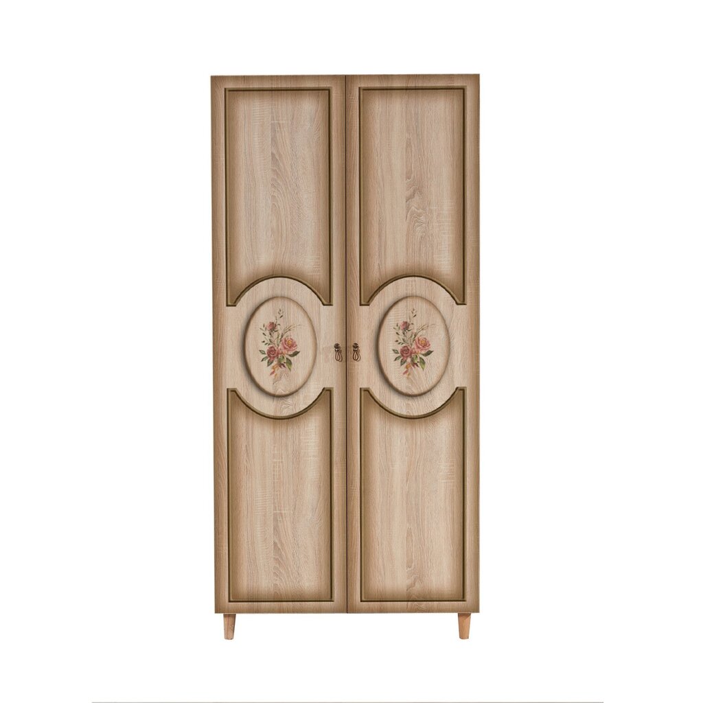 Vaatekaappi Kalune Design Wardrobe 863 (I), 90 cm, tammi/tummanruskea hinta ja tiedot | Kaapit | hobbyhall.fi