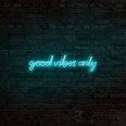 Good Vibes Only -seinävalaisin, 79 x 20 x 2 cm