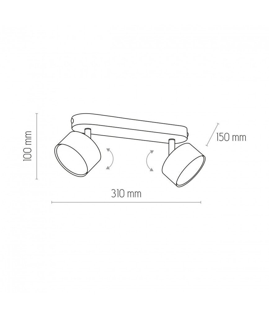 Kattovalaisin TK Lighting Clark, valkoinen 3395 hinta ja tiedot | Kattovalaisimet | hobbyhall.fi