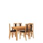 ADRK Furniture Rodos 59 ruokailuryhmä, ruskea/harmaa hinta ja tiedot | Ruokailuryhmät | hobbyhall.fi