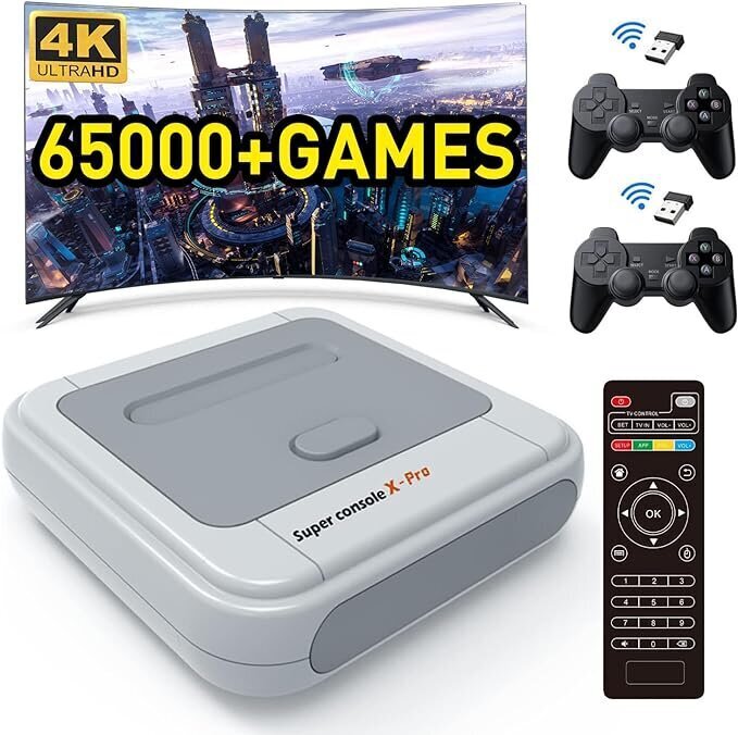 HappyJoe Super Console X Pro, 64GB, 30 000 peliä hinta ja tiedot | Pelikonsolit | hobbyhall.fi