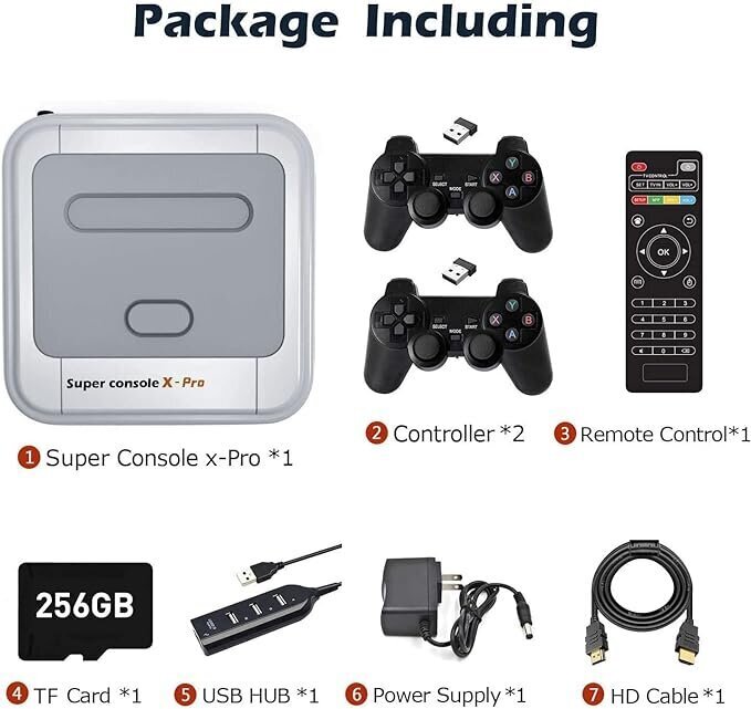 HappyJoe Super Console X Pro, 64GB, 30 000 peliä hinta ja tiedot | Pelikonsolit | hobbyhall.fi