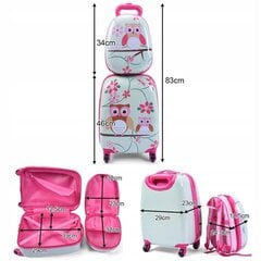 Lasten reppu ja matkalaukkusetti Costway, 46x29x23cm hinta ja tiedot | Matkalaukut ja -kassit | hobbyhall.fi