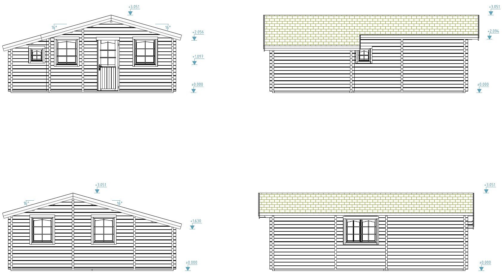 Mökki Emily 39,2m² 70 mm höylähirrestä, 2 makuuhuoneella, WC-llä ja olohuone-keittiöllä hinta ja tiedot | Piharakennukset | hobbyhall.fi