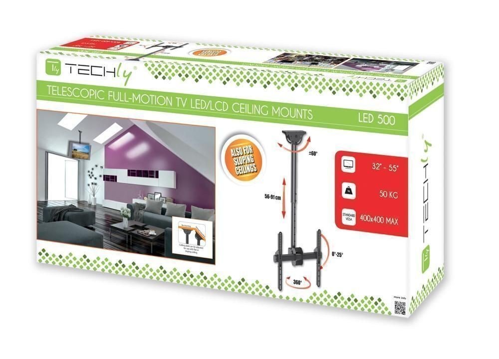 TV-seinäteline Techly TV LED / LCD, 32-55 ", 50 kg asti hinta ja tiedot | TV-seinätelineet | hobbyhall.fi