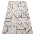 MATTO STRING SIZAL FLOORLUX 20605 hopea / musta KOLMIOT, geometrinen