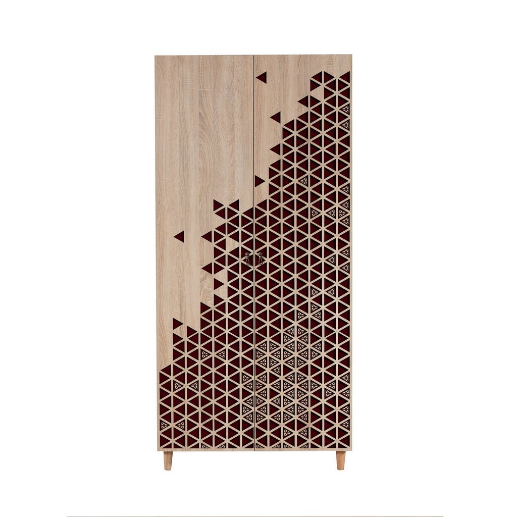 Vaatekaappi Kalune Design Wardrobe 869 (IV), 90 cm, ruskea/tammi hinta ja tiedot | Kaapit | hobbyhall.fi