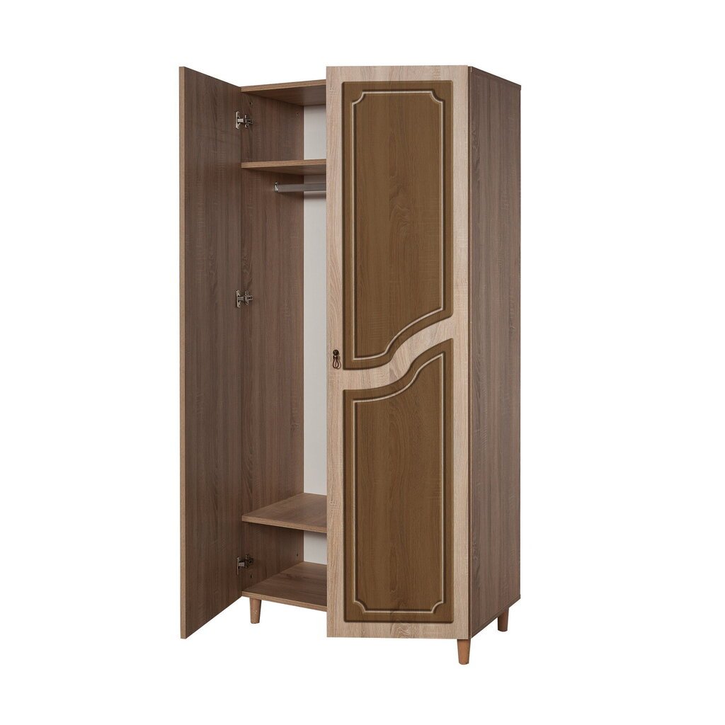 Vaatekaappi Kalune Design Wardrope 869 (IV), 90 cm, ruskea/tammi hinta ja tiedot | Kaapit | hobbyhall.fi