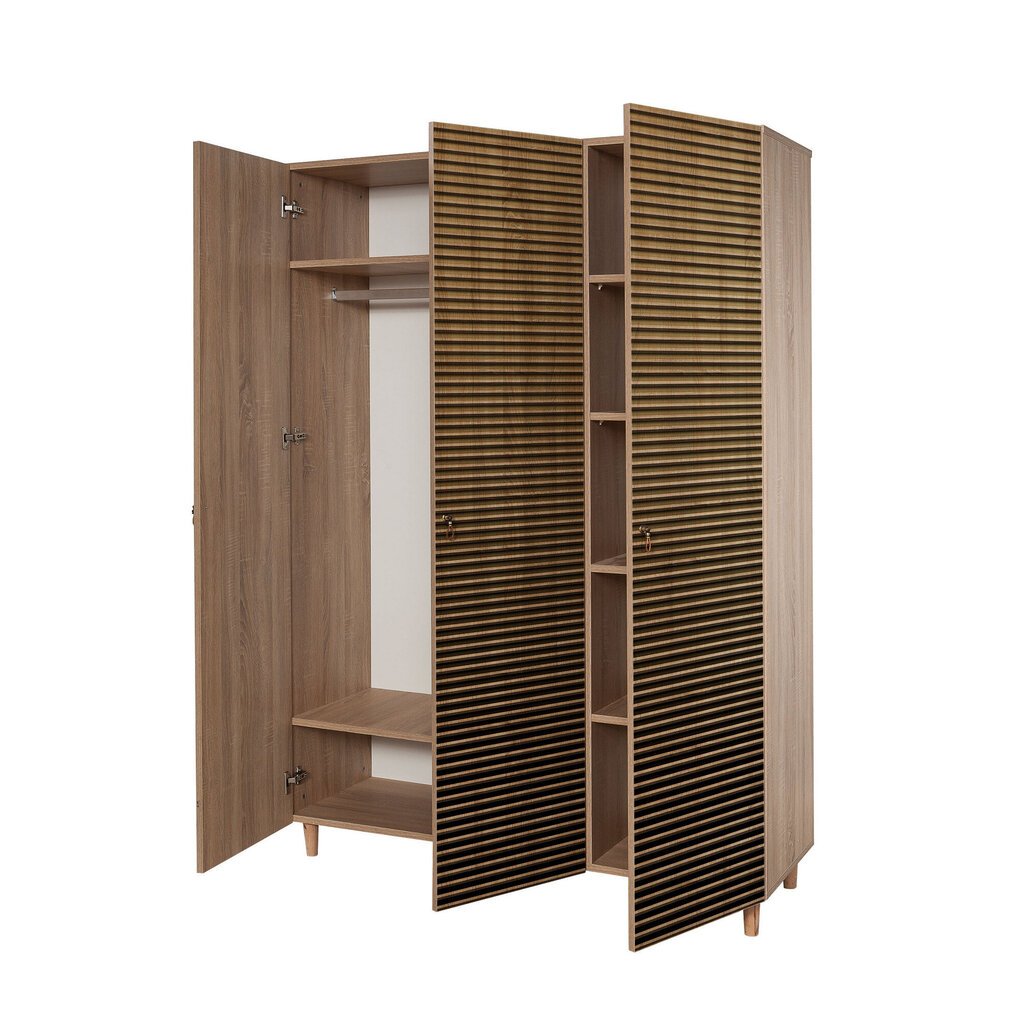 Vaatekaappi Kalune Design Wardrobe 863 (VI), 135 cm, tammi/keltainen hinta ja tiedot | Kaapit | hobbyhall.fi