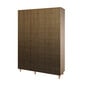 Vaatekaappi Kalune Design Wardrobe 863 (VI), 135 cm, tammi/keltainen hinta ja tiedot | Kaapit | hobbyhall.fi