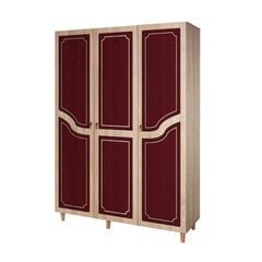 Vaatekaappi Kalune Design Wardrobe 863 (VI), 135 cm, tammi/punainen hinta ja tiedot | Kaapit | hobbyhall.fi