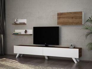 TV-kalustesarja Kalune Design 731(I), valkoinen/ruskea hinta ja tiedot | TV- ja mediakalusteet | hobbyhall.fi