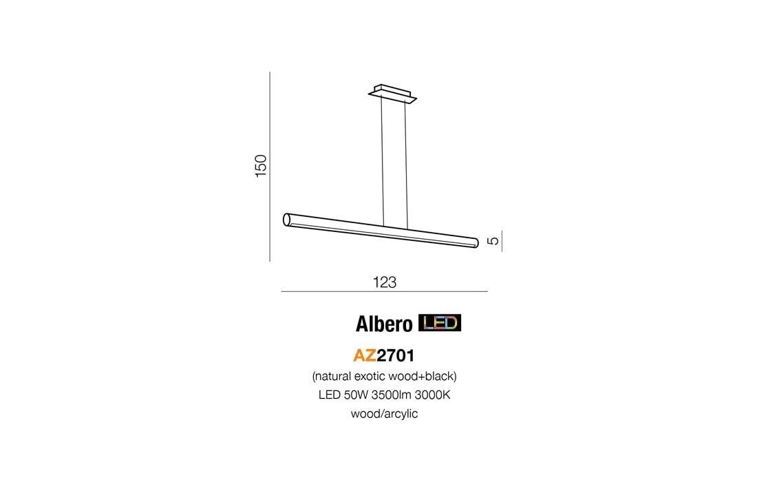 Riippuvalaisin Azzardo Albero AZ2701 hinta ja tiedot | Riippuvalaisimet | hobbyhall.fi