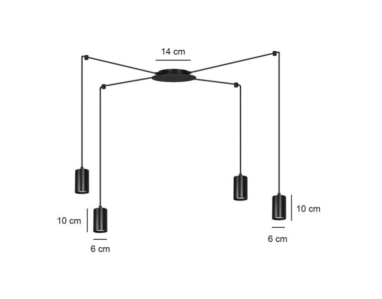 Riippuvalaisin Emibig Traker 4 BL/Black hinta ja tiedot | Riippuvalaisimet | hobbyhall.fi