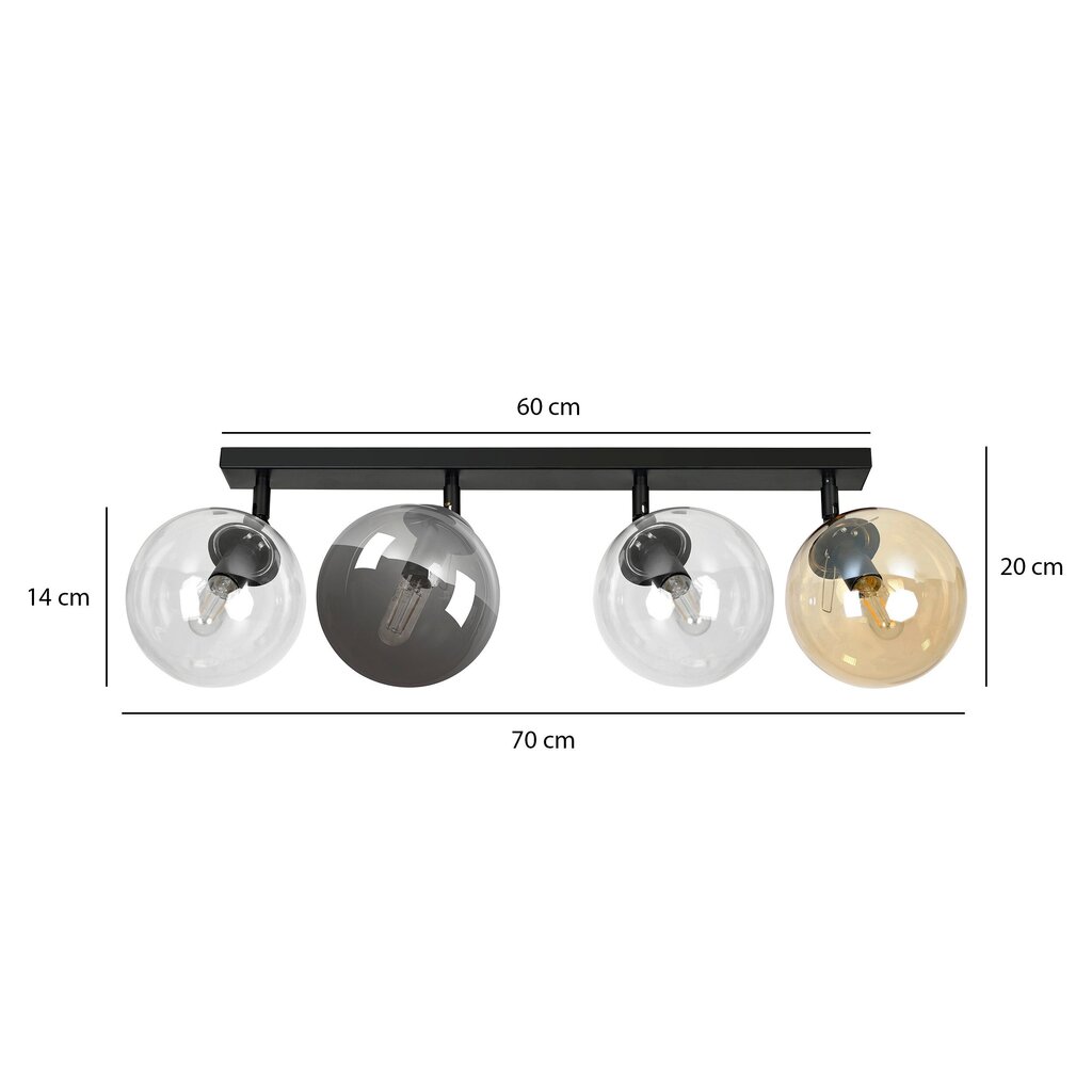 Kattovalaisin Emibig Tofi 4 BL/Mix hinta ja tiedot | Kattovalaisimet | hobbyhall.fi