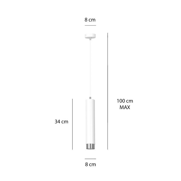 Riippuvalaisin Emibig Kibo 1 White/Chrome hinta ja tiedot | Riippuvalaisimet | hobbyhall.fi