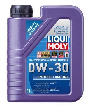 Liqui Moly moottoriöljy Synthoil Longtime 0W-30,1l hinta ja tiedot | Moottoriöljyt | hobbyhall.fi