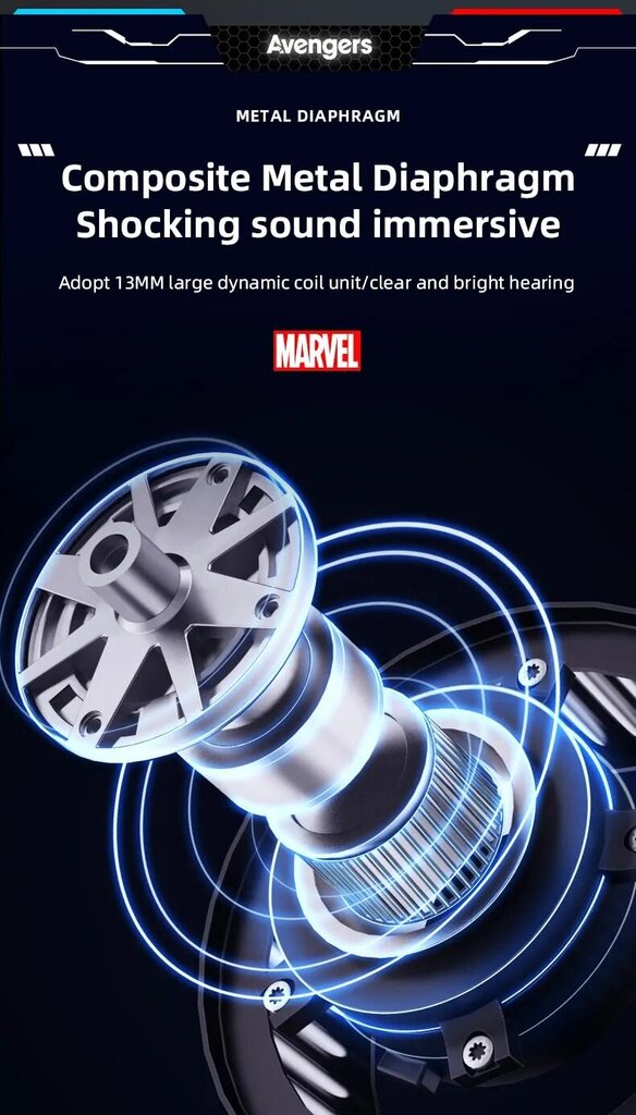 Marvel Avengers BTMV21 Iron Man TWS hinta ja tiedot | Kuulokkeet | hobbyhall.fi