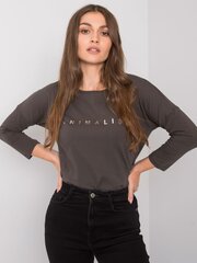 Naisten tumma khaki pusero, jossa teksti hinta ja tiedot | Naisten paidat | hobbyhall.fi