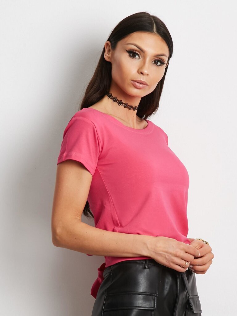 Tummanpunainen t-paita, jossa leikkaus ja sidos selässä hinta ja tiedot | Naisten paidat | hobbyhall.fi
