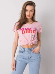 STITCH & SOUL Vaaleanpunainen t-paita printillä hinta ja tiedot | Naisten paidat | hobbyhall.fi