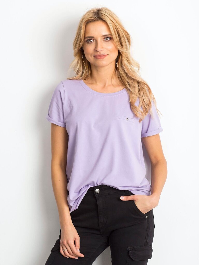 Naisten violetti puuvillainen t-paita hinta ja tiedot | Naisten paidat | hobbyhall.fi
