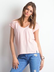 T-paita vaaleanpunaisella v-pääntiellä hinta ja tiedot | Naisten paidat | hobbyhall.fi